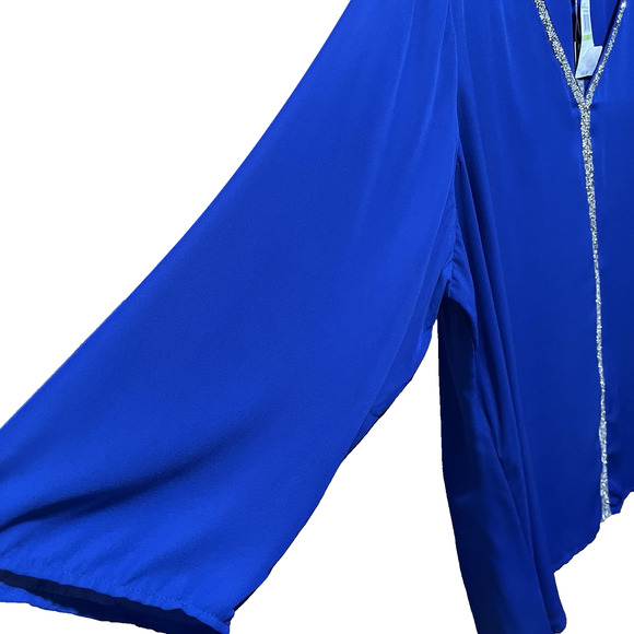 Spence Womens Evening Blouse 4X Glam V Neck Sequin Mother of Bride Mob Wife - Picture 3 of 7